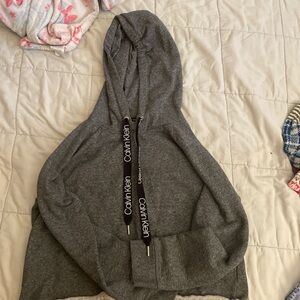 Calvin Klein Charcoal Knit Hoodie